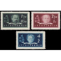 Yugoslavia 492/94 1948 80 aniv. de la Academia de Ciencias y Letras MNH
