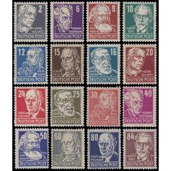 Alemania Oriental 32/47 1948 Emisiones Generales En recuerdo de alemanes célebres MNH