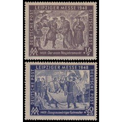 Alemania Oriental 1/2 1948 Emisiones Generales Feria de otoño en Leipzig MNH