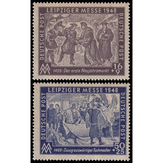 Alemania Oriental 1/2 1948 Emisiones Generales Feria de otoño en Leipzig MNH Alemania Oriental 1/2 1948 Emisiones Generales Feria de otoño en Leipzig MNH