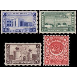 Pakistán 20/23 1948 Aniversario de la Independencia MNH