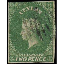 Ceilán 2 1857-58 Reina Victoria Usado Ceilán 2 1857-58 Reina Victoria Usado