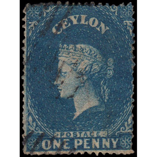 Ceilán 14 1861 Reina Victoria Usado