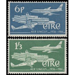 Irlanda Ireland 148/49 1961 25 aniv. de la compañía aérea Irlanda Ireland 148/49 1961 25 aniv. de la compañía aérea