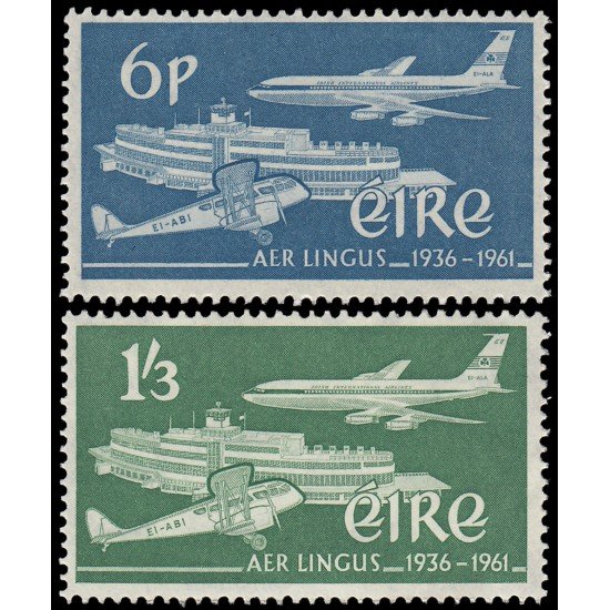 Irlanda Ireland 148/49 1961 25 aniv. de la compañía aérea Irlanda Ireland 148/49 1961 25 aniv. de la compañía aérea