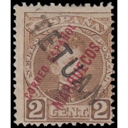 Marruecos Morocco 24 1908 Sellos de España Habilitados MH