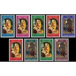 Cayman 244/52 1969 Navidad Pinturas MNH