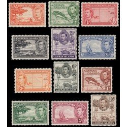 Cayman 104/15 1938-47 Efigie de Jorge VI y vistas variadas MH