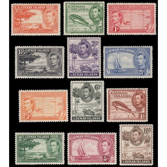Cayman 104/15 1938-47 Efigie de Jorge VI y vistas variadas MH Cayman 104/15 1938-47 Efigie de Jorge VI y vistas variadas MH