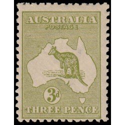Australia 5a 1912-19 Mapa de la isla y canguro MH Australia 5a 1912-19 Mapa de la isla y canguro MH