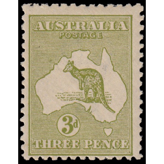 Australia 5a 1912-19 Mapa de la isla y canguro MH Australia 5a 1912-19 Mapa de la isla y canguro MH