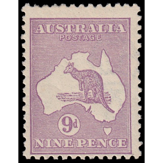 Australia 9a 1912-19 Mapa de la isla y canguro MH Australia 9a 1912-19 Mapa de la isla y canguro MH