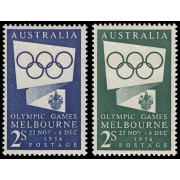 Australia 215/16 1954-55 Juegos olímpicos en Melbourne MNH