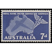 Australia  Aéreo 9 1957 Servicio Real de Médicos Voladores de Australia MNH