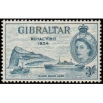 Gibraltar 144 1954 Elisabeth II Visita real MNH