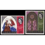 Gibraltar 201/02 1967 Navidad MNH