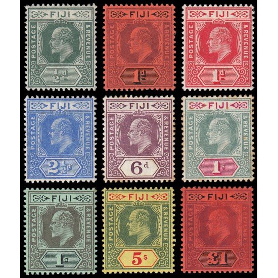 Fiji Islas 58/66 1905-11 Eduardo VII MH Fiji Islas 58/66 1905-11 Eduardo VII MH
