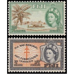 Fiji Islas 145/46 1954 En beneficio de obras antituberculosis MNH Fiji Islas 145/46 1954 En beneficio de obras antituberculosis MNH