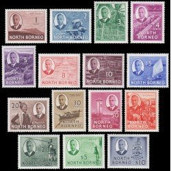 Borneo del Norte 280/94 1950-52 Jorge VI y sujetos diversos MNH