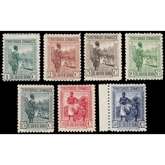 Guinea Española 244/50 1934-41 Tipos Diversos MNH Guinea Española 244/50 1934-41 Tipos Diversos MNH