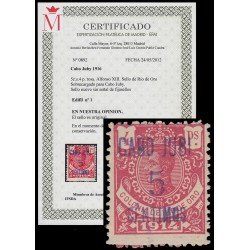 Cabo Juby 1 1916 Sello de Río de Oro de 1914 habilitados MNH Cabo Juby 1 1916 Sello de Río de Oro de 1914 habilitados MNH