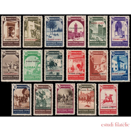 Cabo Juby 116/32 1940 Sellos de Marruecos habilitados MH