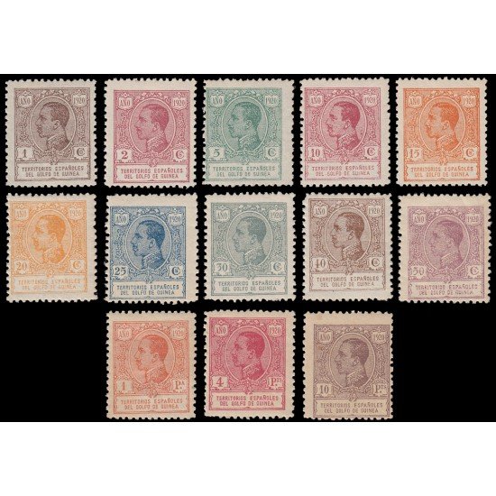 Guinea Española 141/53 1920 Alfonso XIII MNH Guinea Española 141/53 1920 Alfonso XIII MNH