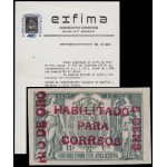 Río de Oro 40C 1908 Habilitado en carmín MH 