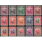 Sarawak 151/65 1947 Sellos de 1934-41 con sobrecarga MNH