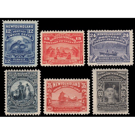 Terranova Newfoundland 56/61 1897 4º Centenario del dexcubrimiento de Terranova por Jean Cabot y 60 Aniv. de la reina Victoria MH Terranova Newfoundland 56/61 1897 4º Centenario del dexcubrimiento de Terranova por Jean Cabot y 60 Aniv. de la reina Victoria MH