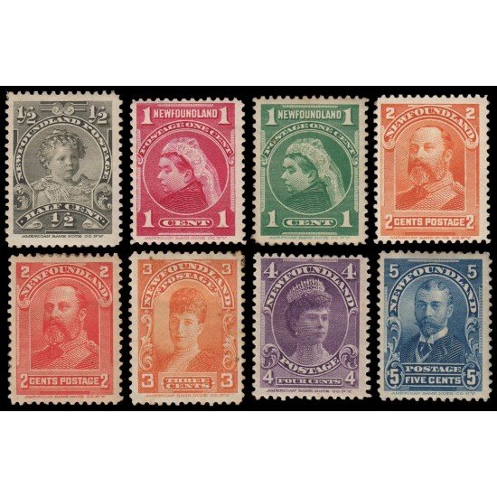 Terranova Newfoundland 63/70 1897-01 Serie corriente Reina Victoria y familia real MH Terranova Newfoundland 63/70 1897-01 Serie corriente Reina Victoria y familia real MH