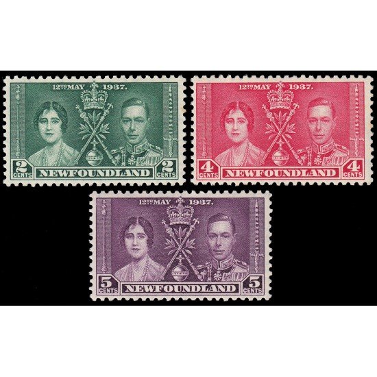 Terranova Newfoundland 205/07 1937 Coronación de Jorge VI MNH Terranova Newfoundland 205/07 1937 Coronación de Jorge VI MNH