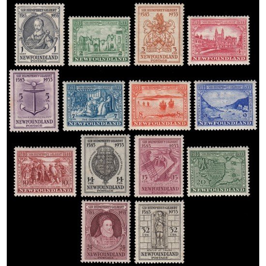 Terranova Newfoundland 187/00 1933 350 aniv. de la toma de posesión de la isla por Sir Humphrey Gilbert MH Terranova Newfoundland 187/00 1933 350 aniv. de la toma de posesión de la isla por Sir Humphrey Gilbert MH