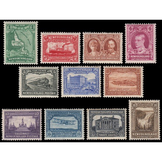 Terranova Newfoundland 156/66 Sellos de 1928 regrabados MH Terranova Newfoundland 156/66 Sellos de 1928 regrabados MH