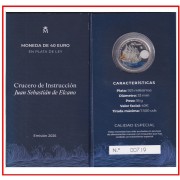 España Spain 2025 Cartera Oficial Moneda 40 euros € Plata Color J. S. Elcano 