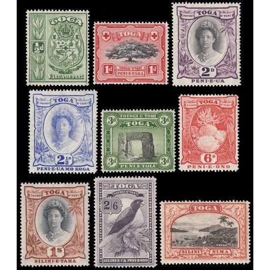 Tonga 73/81 1943 Tipos anteriores MNH Tonga 73/81 1943 Tipos anteriores MNH