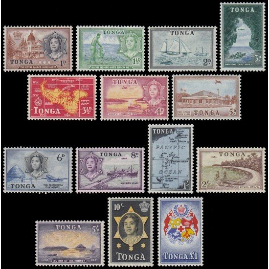 Tonga 100/13 1953 Reina Salote y sujetos diversos MNH Tonga 100/13 1953 Reina Salote y sujetos diversos MNH
