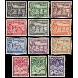 Turks & Caicos 120/31 1938-44 Jorge VI MH