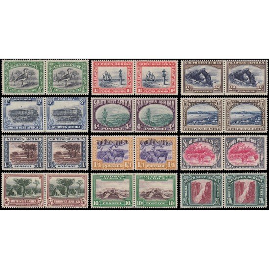 África Sudoccidental 102/25 1931 Motivos diversos Pares horizontales MH