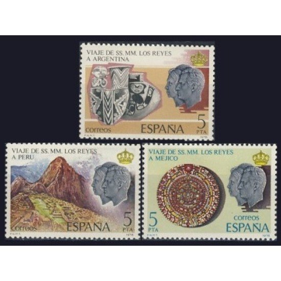 España Spain 2493/95 1978 Viaje de SS MM los Reyes a Hispanoamérica MNH