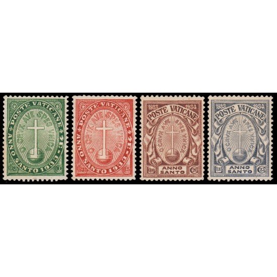 Vaticano 40/43 1933 Año Santo Cruz Sin goma Vaticano 40/43 1933 Año Santo Cruz Sin goma