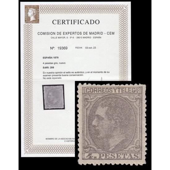 España Spain 208 1879 Alfonso XII MH España Spain 208 1879 Alfonso XII MH