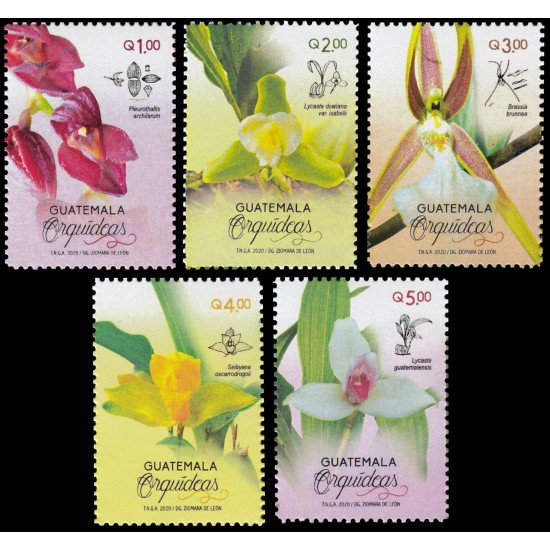 Guatemala 2020 Orquídeas MNH Guatemala 2020 Orquídeas MNH