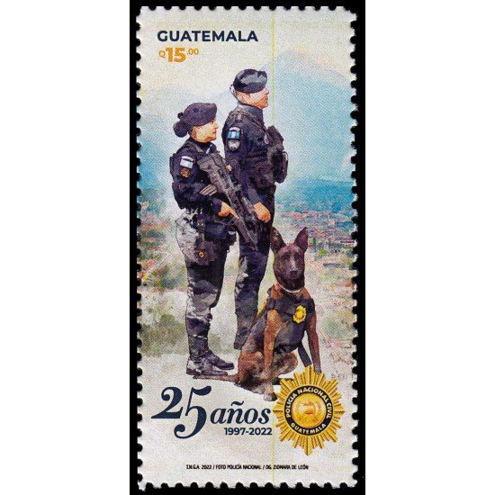 Guatemala 2022 25 años Policía Nacional Civil MNH Guatemala 2022 25 años Policía Nacional Civil MNH