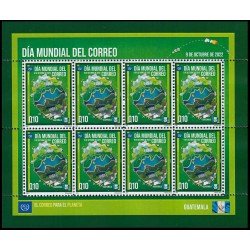 Guatemala 2022 Minipliego Día mundial del correo MNH Guatemala 2022 Minipliego Día mundial del correo MNH