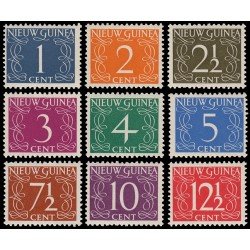 Nueva Guinea Holandesa 1/9 1950-52 Sellos de 1946-49 con la leyenda NIEUW GUINEA Nueva Guinea Holandesa 1/9 1950-52 Sellos de 1946-49 con la leyenda NIEUW GUINEA