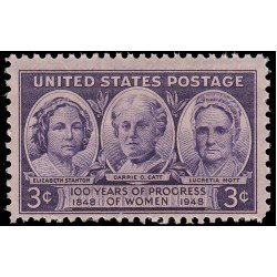 Estados Unidos USA 510 1948 Centenario del movimiento por los derechos de las mujeres americanas MNH Estados Unidos USA 510 1948 Centenario del movimiento por los derechos de las mujeres americanas MNH