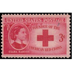 Estados Unidos USA 518 1948 Clara Barton En honor de la fundadora de la Cruz Roja nacional MNH Estados Unidos USA 518 1948 Clara Barton En honor de la fundadora de la Cruz Roja nacional MNH