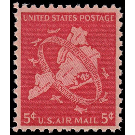 Estados Unidos USA Aéreo 39 1948 Centenario de la gran Nueva York MNH Estados Unidos USA Aéreo 39 1948 Centenario de la gran Nueva York MNH