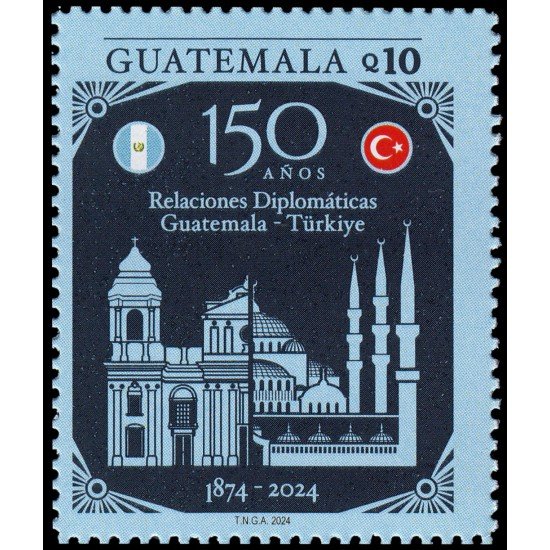 Guatemala 2024 150 años relaciones Guatemala-Turquía MNH Guatemala 2024 150 años relaciones Guatemala-Turquía MNH